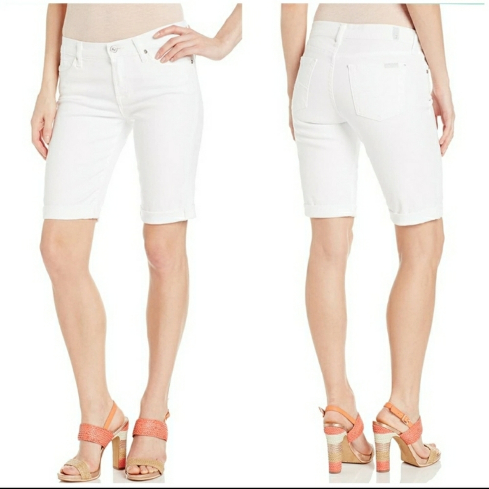 7 FOR ALL MANKIND WHITE DENIM highrise 27